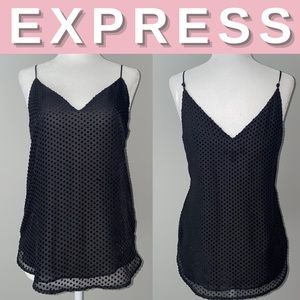 NEW Express Polka Dot Downtown V-neck Cami; XS